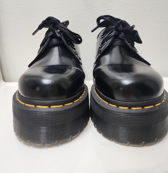 Dr. Martens Holly Women Leather Platform Shoes. Size 8. Satin Ribbon Laces. NWOT - Picture 11 of 12